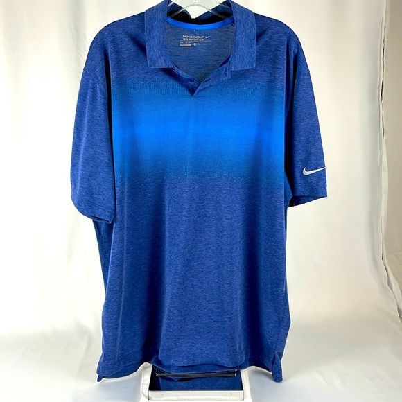 Men’s Nike Golf Tour Performance Dri-Fit Polo Golf Shirt Size XL Blue Gradient - Picture 3 of 13